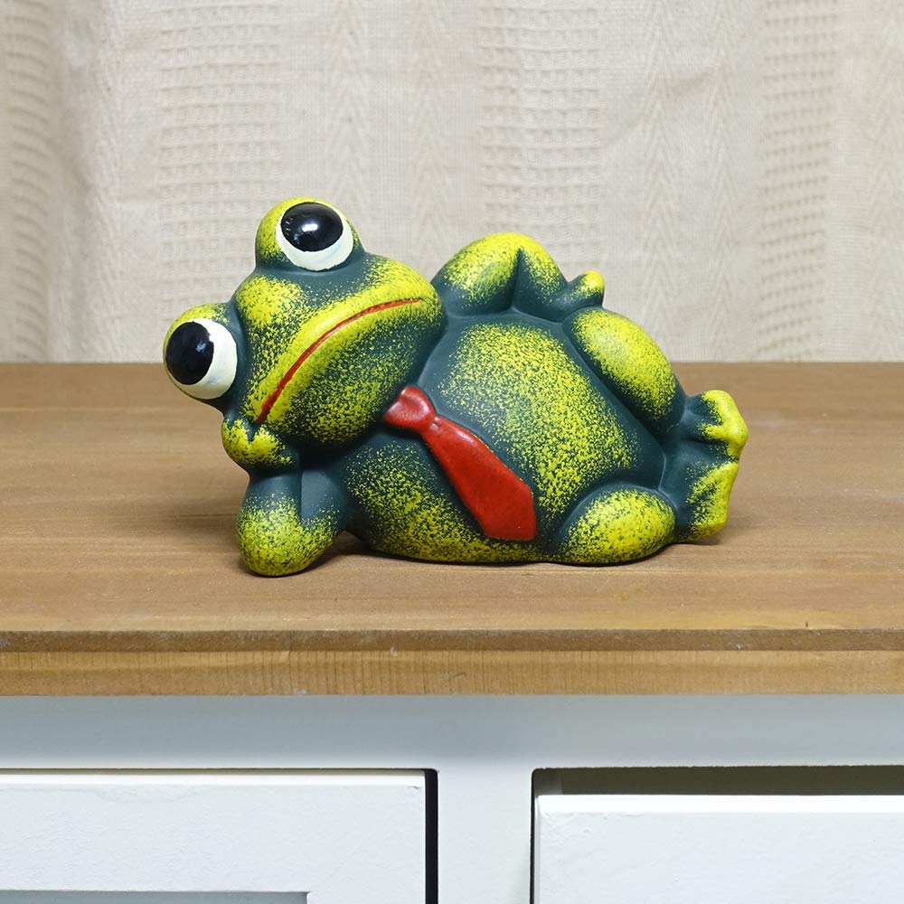 Amazon.co.jp: ポルトガル製 緑 かえる よこねカエル 親子セット 置物