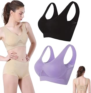 EFRANO Breathable Cool Liftup Air Bra, Seamless Comfort Sports Bras, Wirefree Breathable Bra for Women Plus Size