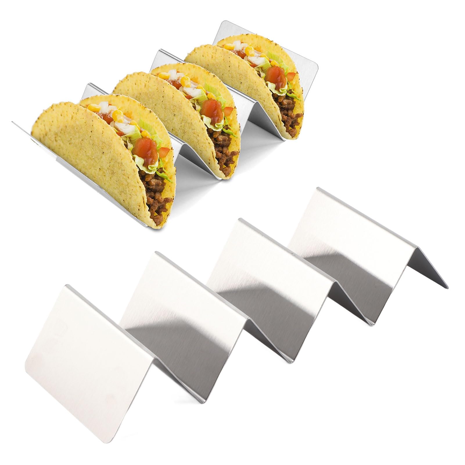 STAINLESS STEEL THICKENED W SHAPED TACO HOLDER FOR BAKING FAMILY GATHERINGS