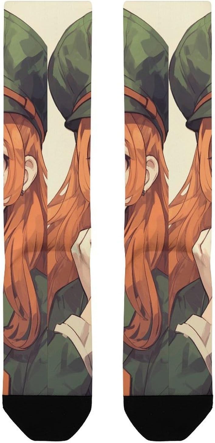 Beautiful Cartoon Girl Socks Soccer Sock Hockey Sock Basketball Socks Baseball,Softball,Volleyball,Lacrosse,Soccer for Men, Women,Team Sports It's The Best Gift for Her