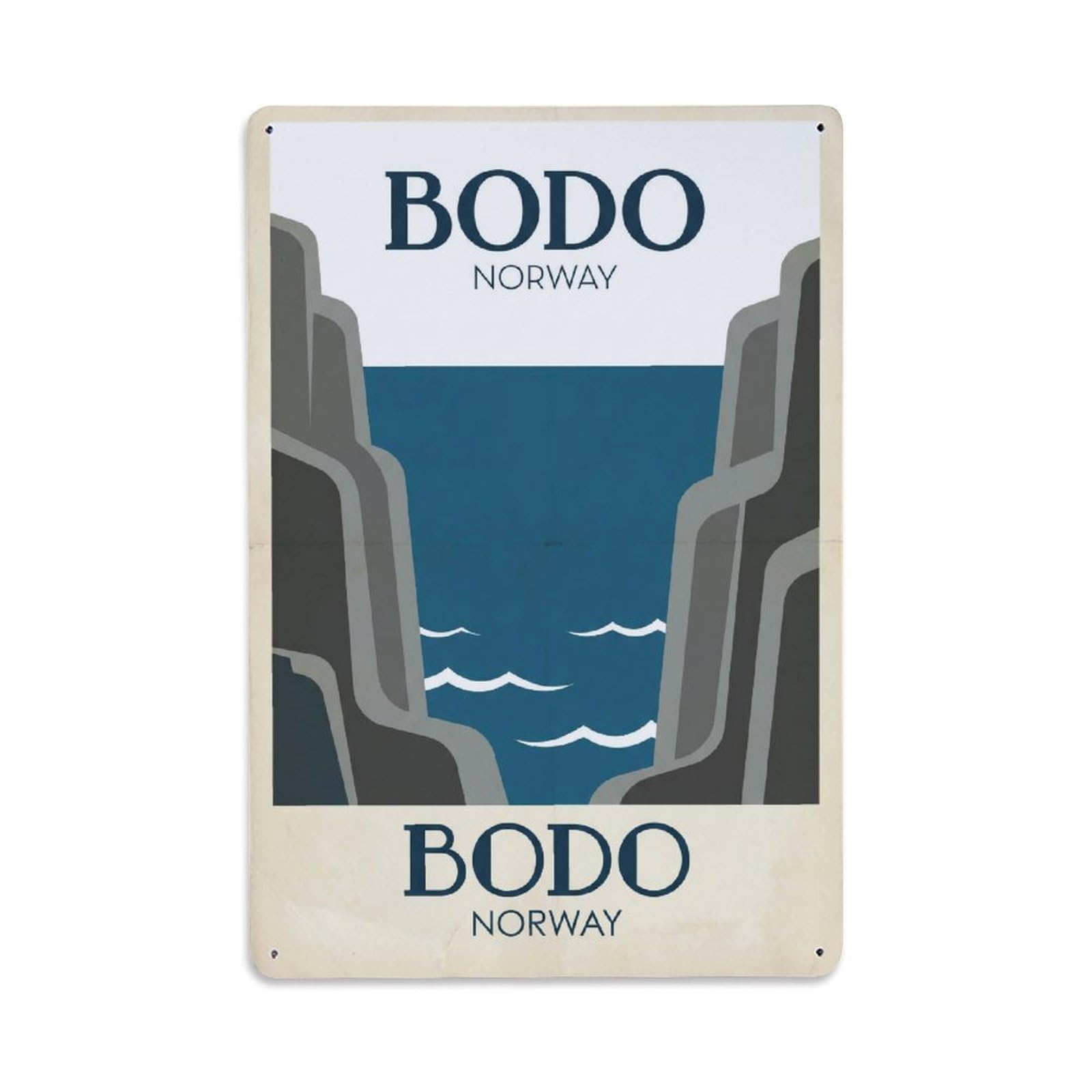 Norway Bodo Travel Metal Tin Sign