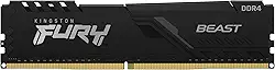 KF426C16BB/8 - Memória de 8GB DIMM DDR4 2666Mhz FURY Beast 1,2V 1Rx8 288 pinos para desktop/gamers, Preto