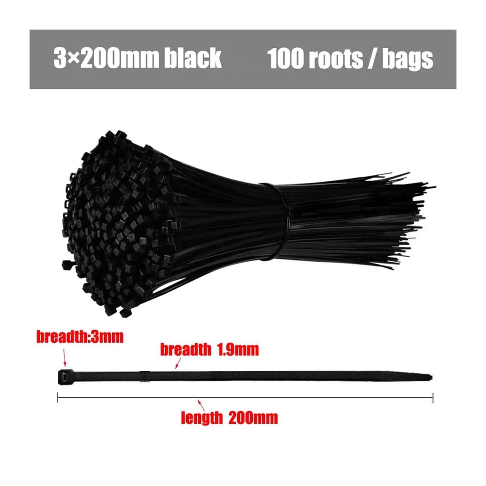 Fascetta Ferma-cavo In Nylon Da 100 Pezzi Fascetta... – Grandado - Foto 12