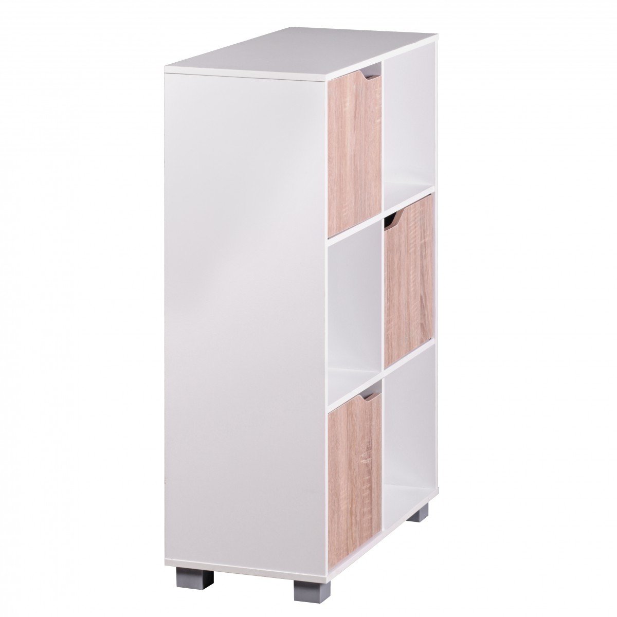 WOHNLING Scaffale Porta Scarpe 60x79x24 Cm Bianco, Con 2 Cassetti E 4 Scomparti, Per Corridoio - 3