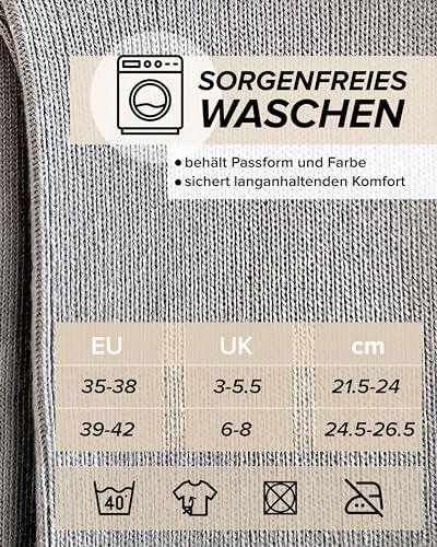 Diabetikersocken für Damen im 3er-Pack – Extra weit und ohne Gummi