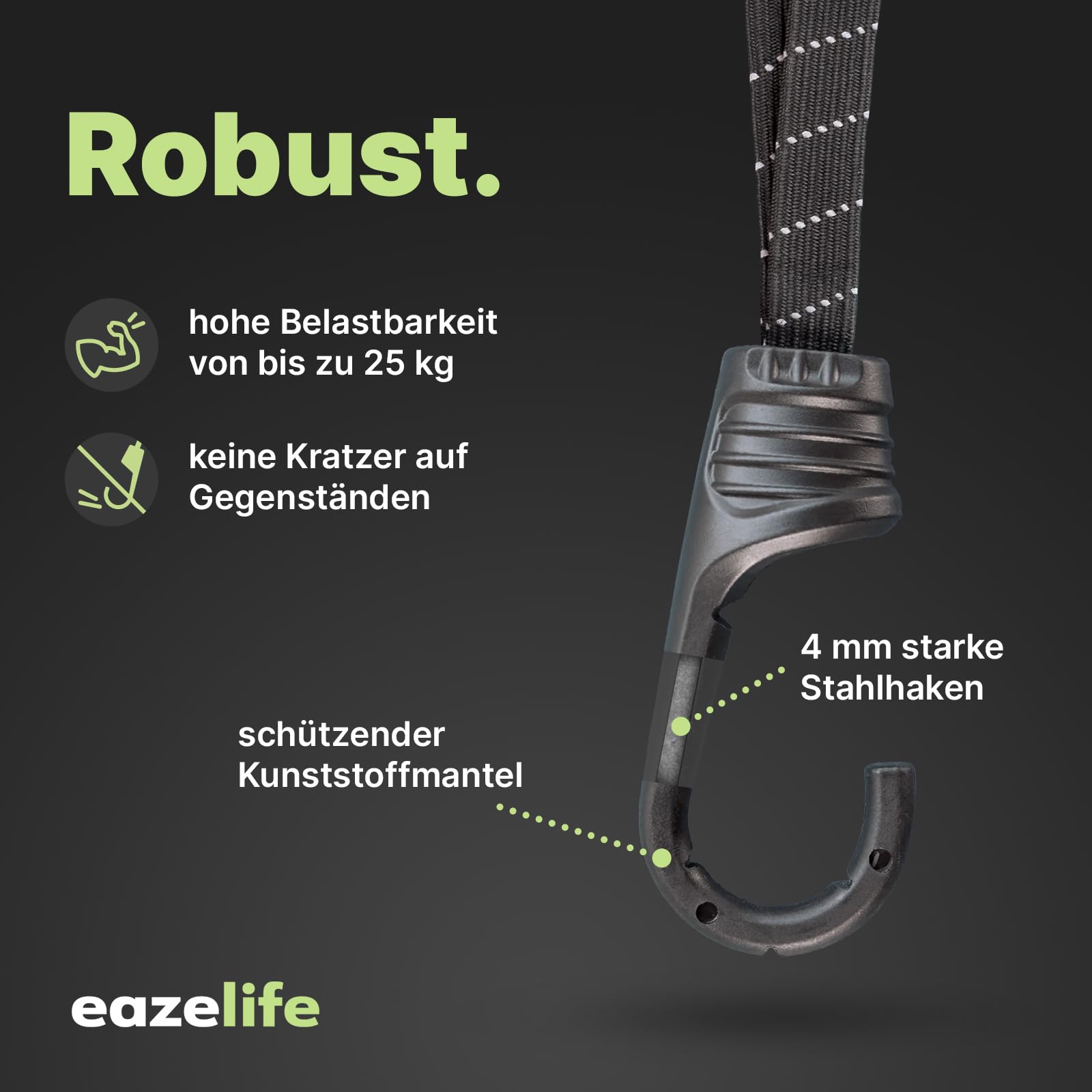 VELORO Lot De 2 Sangles D'arrimage De 50 Cm Avec Coussinet Sangles D