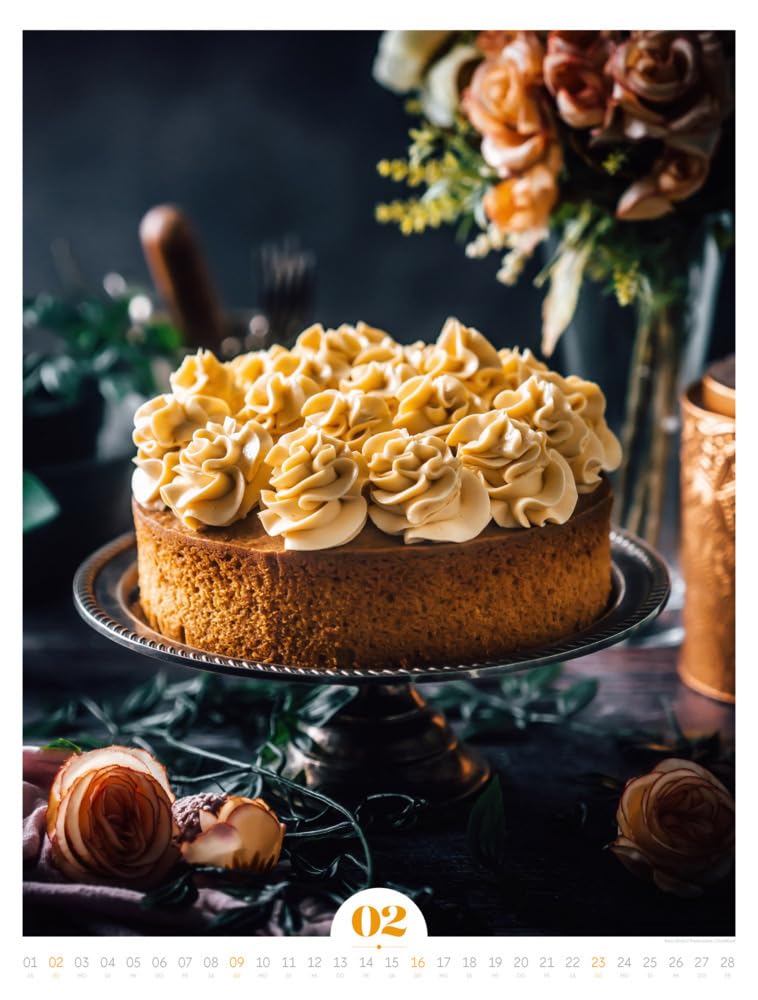 Sucré Kalender 2025, Wandkalender im Hochformat (50x66) - Lifestyle-Kalender für Genießer:innen, Torten-Bäcker:innen und Fans von Desserts und ... Fans von Desserts, Patisserie und Schokolade