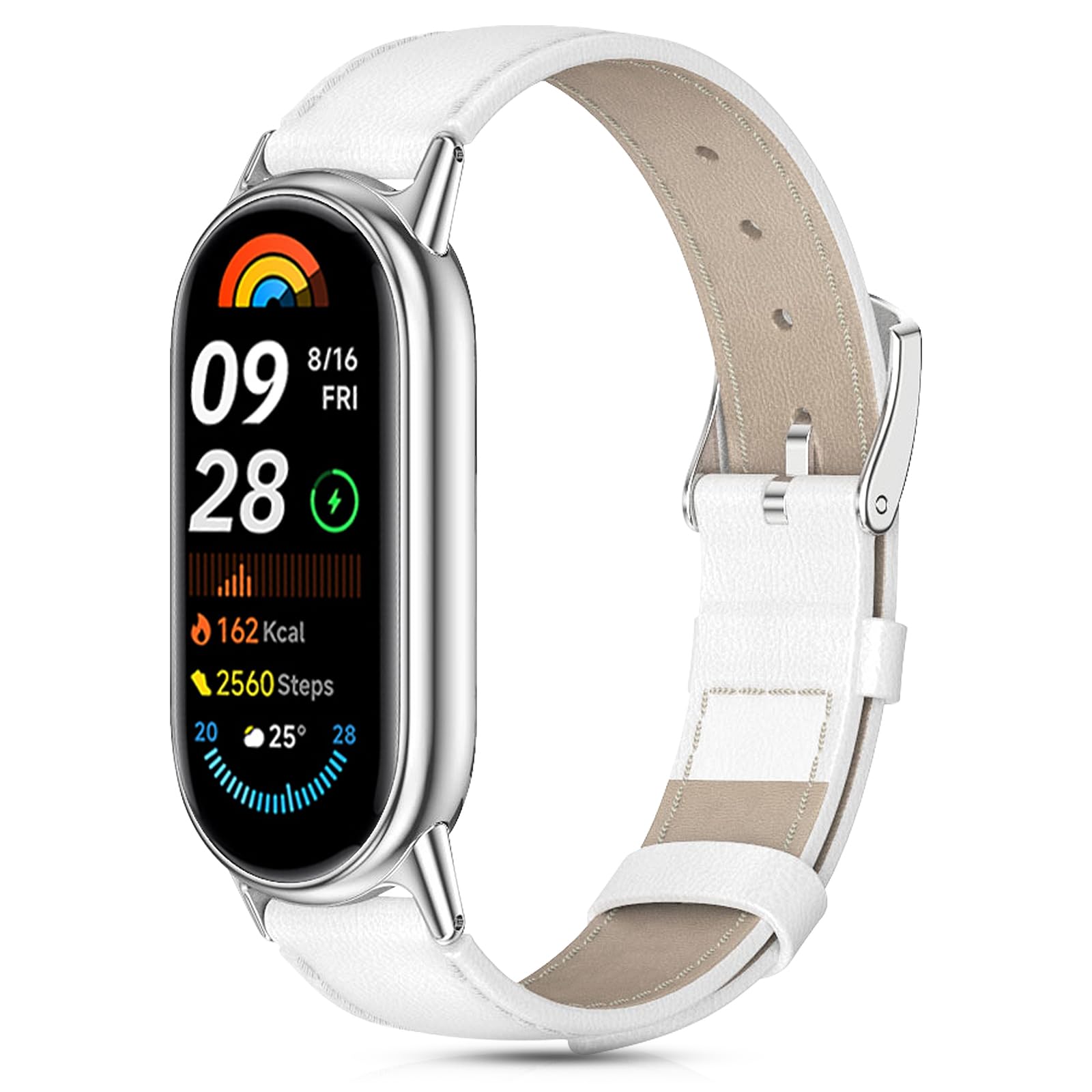 MIJOBS Correa para Xiaomi Band 8 y Xiaomi Band 9 Correas de Cuero, Ligera, Suave y Cómoda Pulsera Accesorios para Relojes Inteligentes Xiaomi Mi Band 9 y Xiaomi Mi Band 8 Correas para Mujer