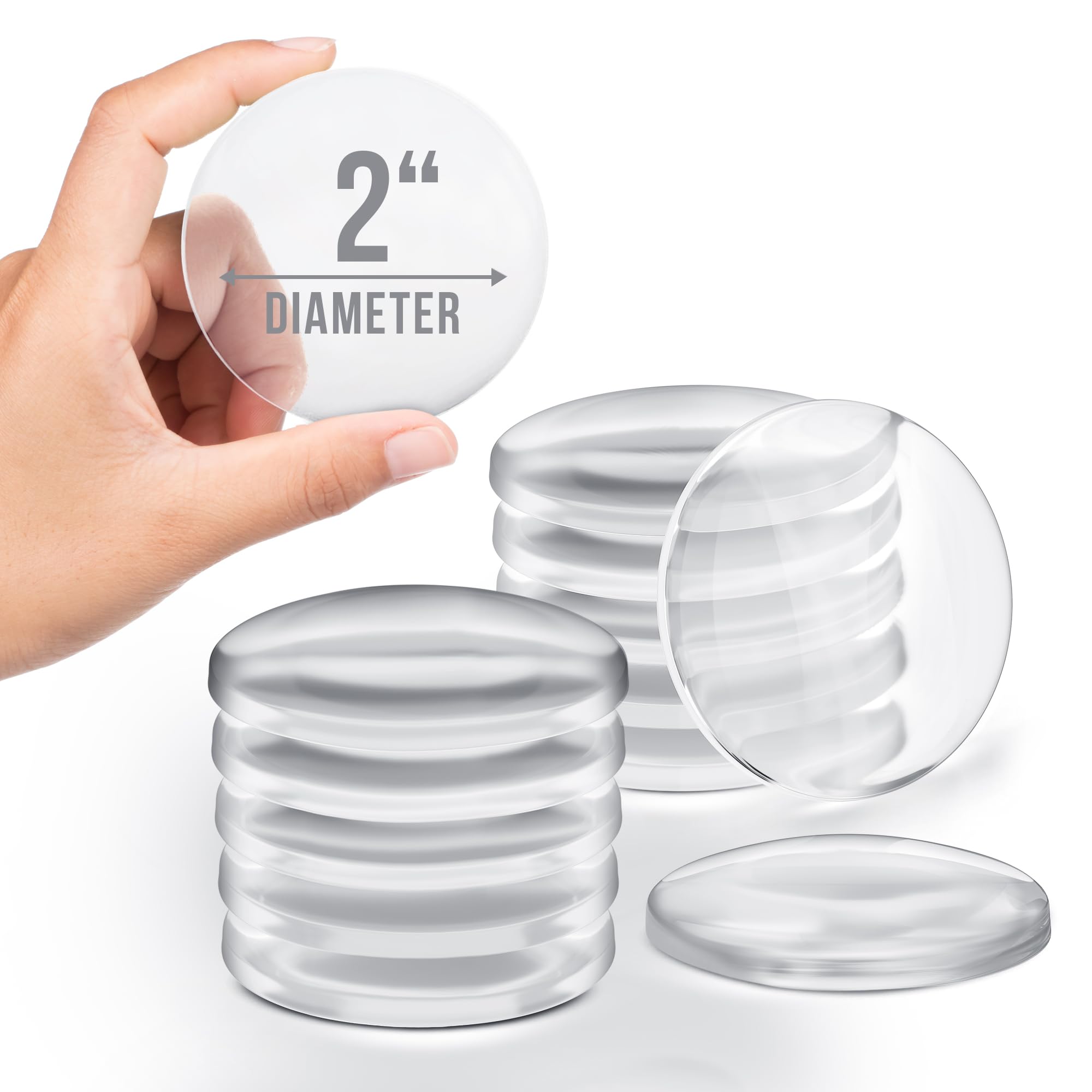 ProStoppr® Door Stoppers - Medium 2" (12 Pack) - Strong Adhesive Backing