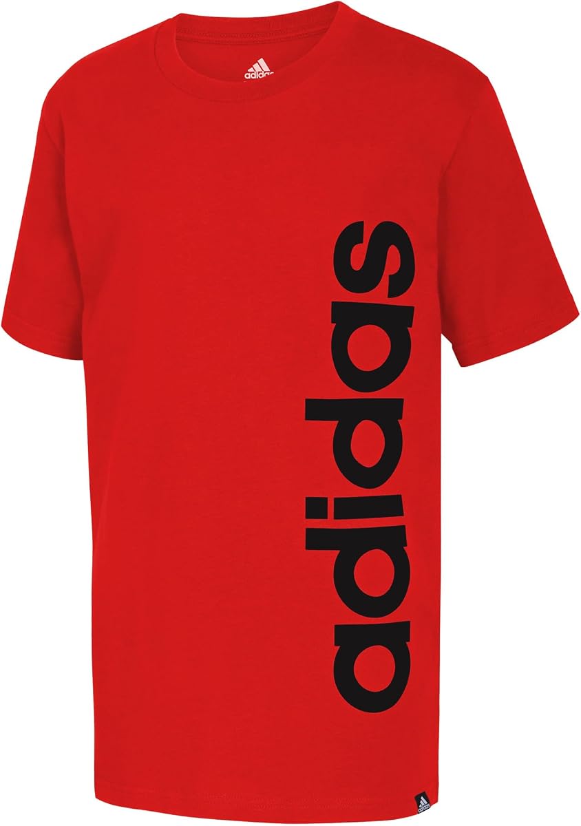 Adidas Camiseta de manga corta con logo lineal para niños