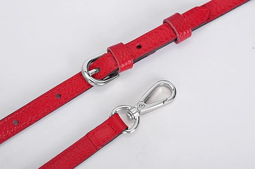 Miniatura 26 de Correa para bolso de mano Live UP, correas de cuero genuino de repuesto para bolso cruzado Marrón