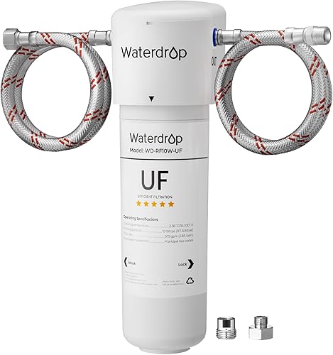 Waterdrop 10UAW-UF - Sistema de filtro de agua para debajo del fregadero de 0.01 m, 1 año, reduce el plomo, el cloro, el mal sabor y el olor,