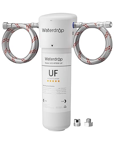 Waterdrop 10UAW-UF 0.01 μm Ultra Filtration Under Sink Water Filter System, 1 Year, Reduces Lead, Chlorine, Bad Taste & Odor, Direct Connect to Kitchen Faucet, USA Tech