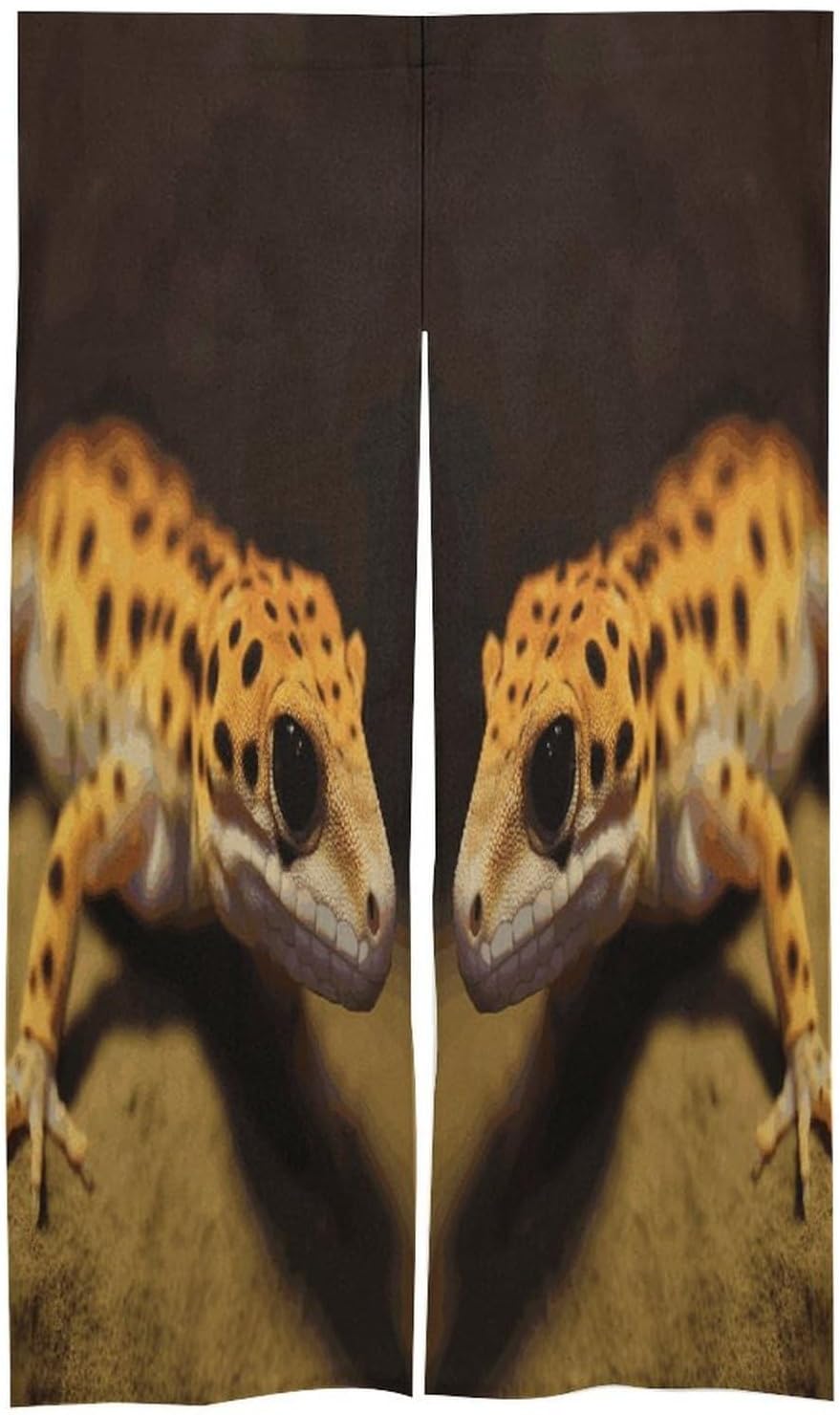 Leopard Little Gecko Door Curtain Printed Doorway Noren Japanese Style Doorway Room Divider Curtains for Privacy Partition Divider Kitchen Home Decorations Wall Hanging