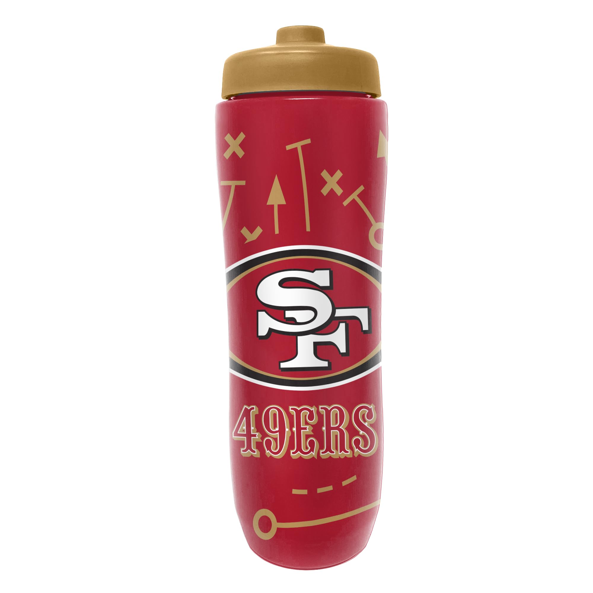 Party Animal NFL Football Squeeze Bottle, 32 oz, San Francisco 49ers