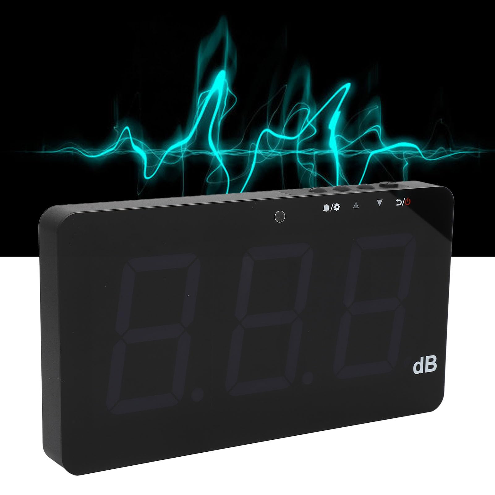 FTVOGUE Fonometro da Parete con Display LCD Retroilluminato da 9,6 Pollici, Ideale per Fabbriche, Uffici, Casa, Studi e Aule scolastiche.