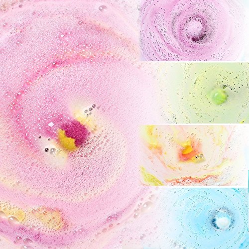 Sulfate Free Natural Bath Bomb Gift Set. Bath Bombs For Kids, Women & Men. Best Birthday Gift Set! Individually Wrapped Bath Balls Infused With Essential Oils & Shea Butter 100% Natural, Sulfate Free #TOP7