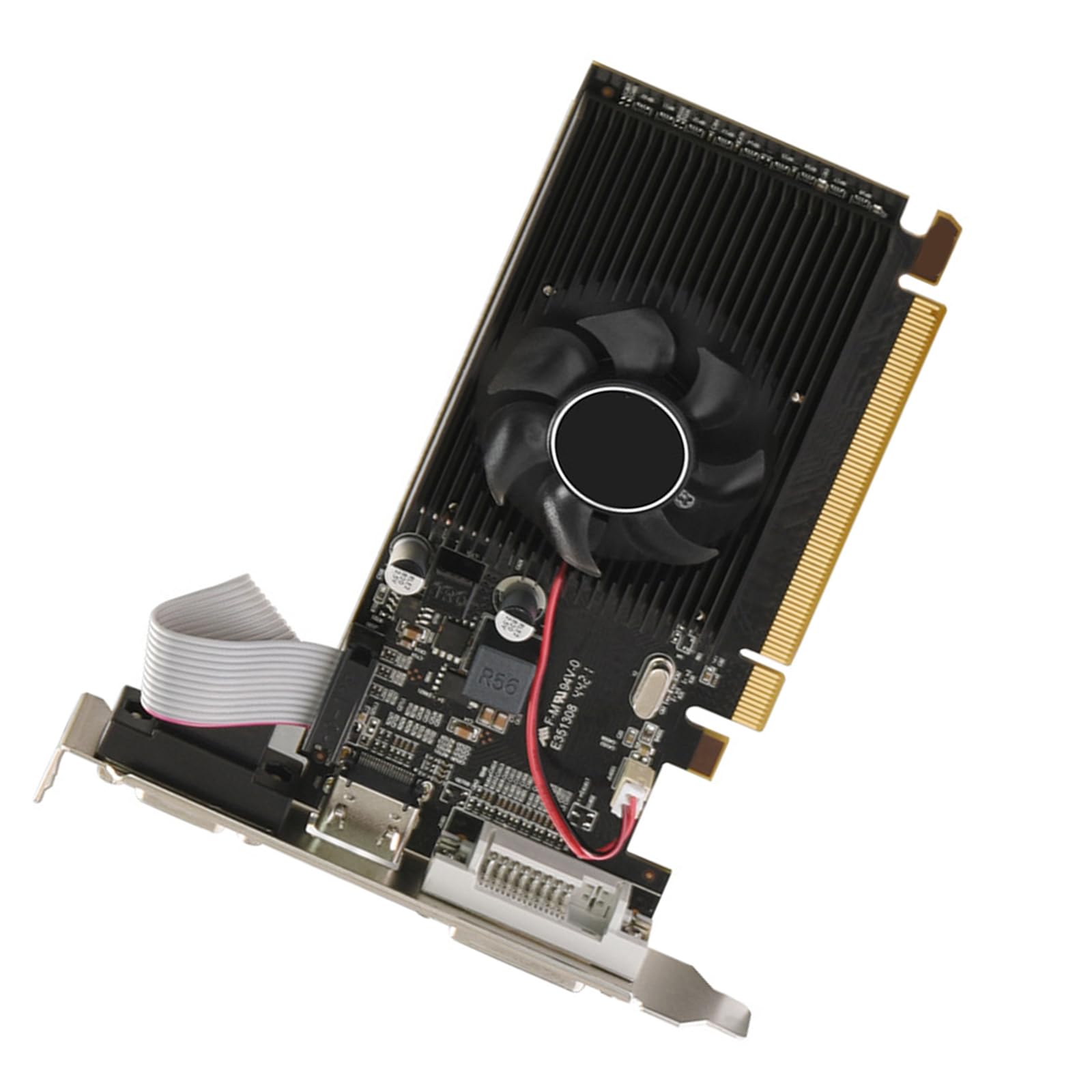2GB DDR3 Graphics Card Desktop Gaming Video Low Profile Graphics with Cooling Fan Thermal Management Low Noise Computer GPU