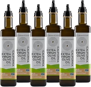 Cobram Estate California Mild Extra Virgin Olive Oil - First Cold Pressed, Non-GMO, Keto Friendly, High in Antioxidants, Fruity & Balanced - Cold Pressed Olive Oil Bottle EVOO - 375 ml (Pack of 6)