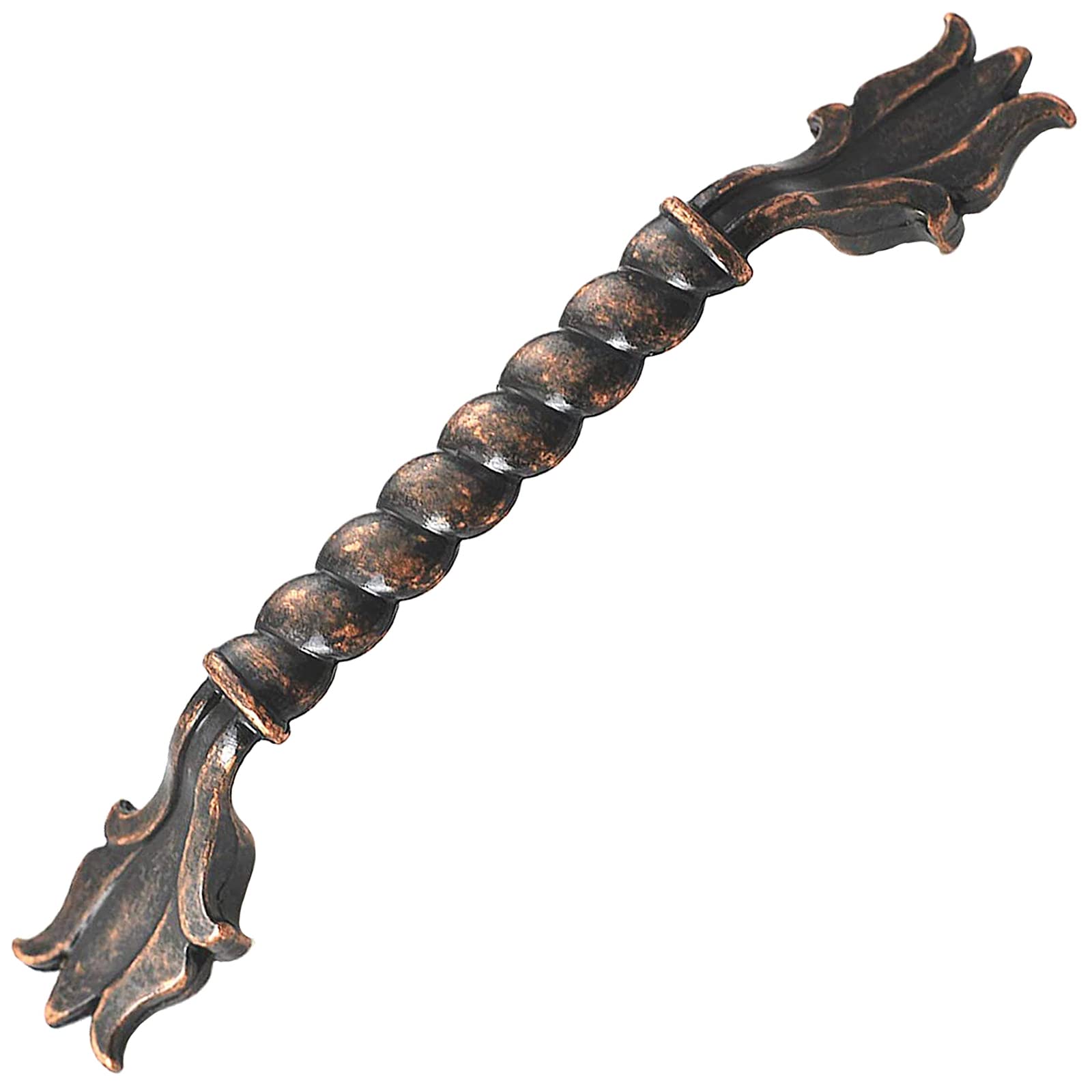 Decoranddecor Antique Copper Ella Antique Vintage Style Traditional Retro Zinc Pull Handles For Kitchen Bathroom Bedroom Cabinet - 128Mm,