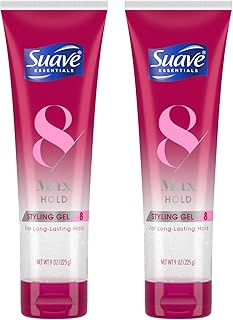 Suave Sculpting Hair Gel Max Hold Unscented - Long-Lasting Hold and Edge Control Gel, Maximum Hold Hair Gel for Women, Frizz-Free Extra Hold Gel, 9 Oz Ea (Pack of 2)