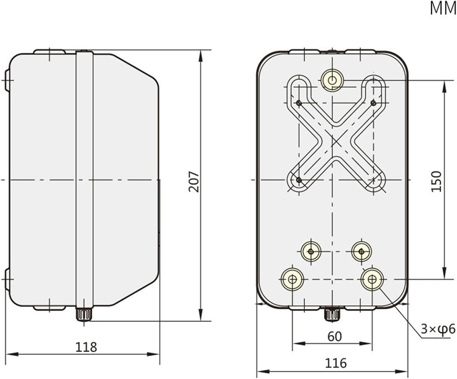 Electromagnetism Starter Magnetic Force QC36-4TA Motor Phase Protect Switch QC36-4T(QC36-4TA)