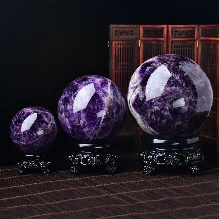 Sphère en améthyste quartz violet pour décoration de table et collection de pierres - 3