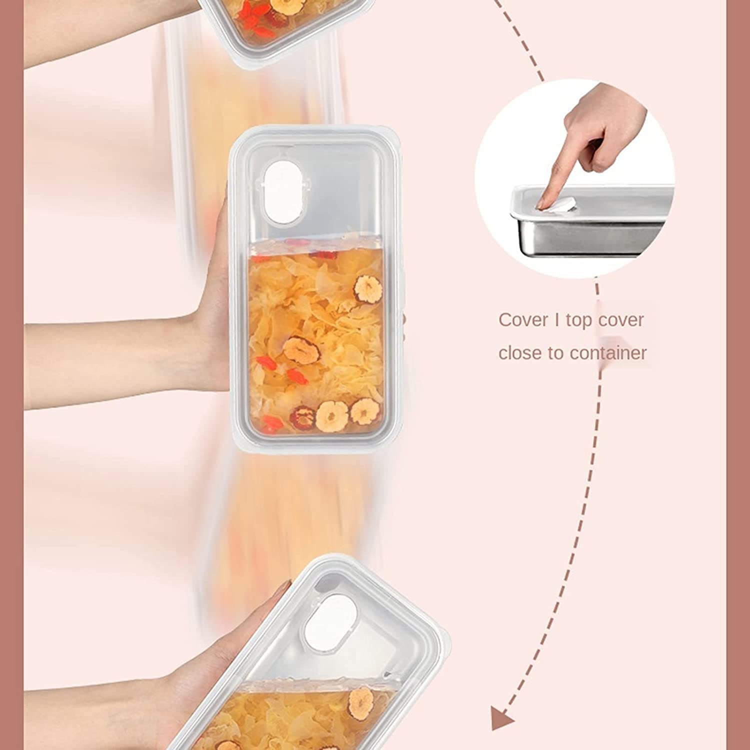 OLOTU Calentador Comida Fiambrera eléctrica Rosa, Calentador de Alimentos 3 en 1 para Coche, camión y Trabajo, Caja de calefacción con contenedor extraíble de Acero Inoxidable Actualizado
