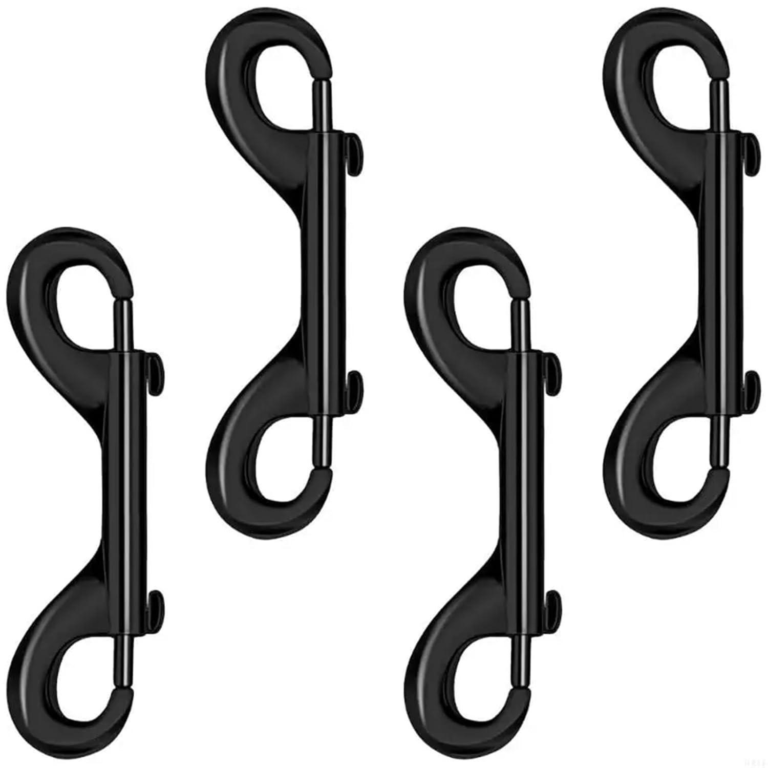 Double Ended Bolt Snap Hooks 12pcs Portable Sturdy Double Side Carabiners Zinc Alloy Spring Loaded Latches for Diving, Dog Leash, Horse Tack