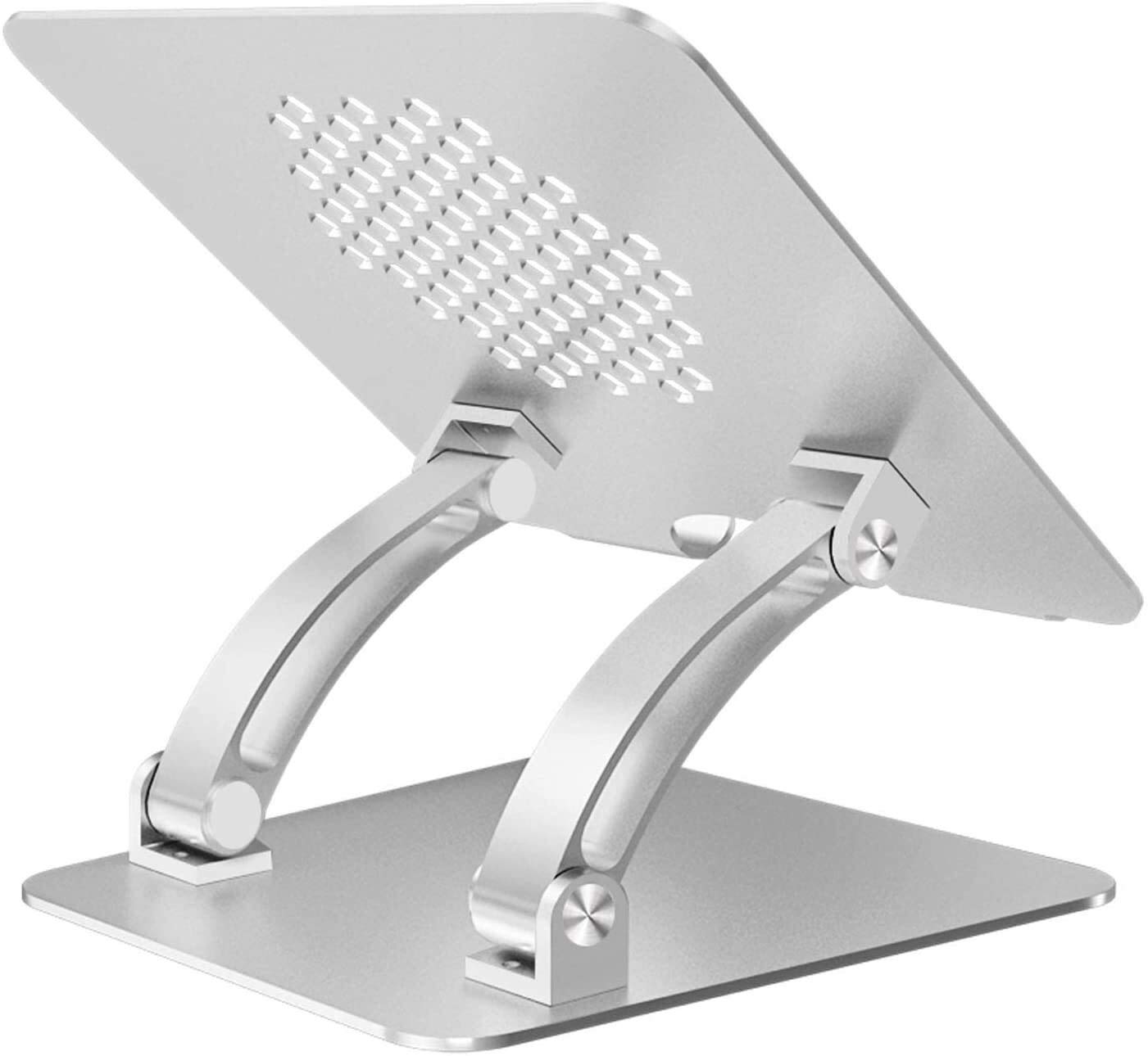 Podstawka do laptopa Podstawka na biurko Wentylowany aluminiowy uchwyt na biurko Regulowany stojak na laptopa z antypoślizgowym silikonem Składany Ergonomiczny do biblioteki Biurowa kawiarnia, przenoś