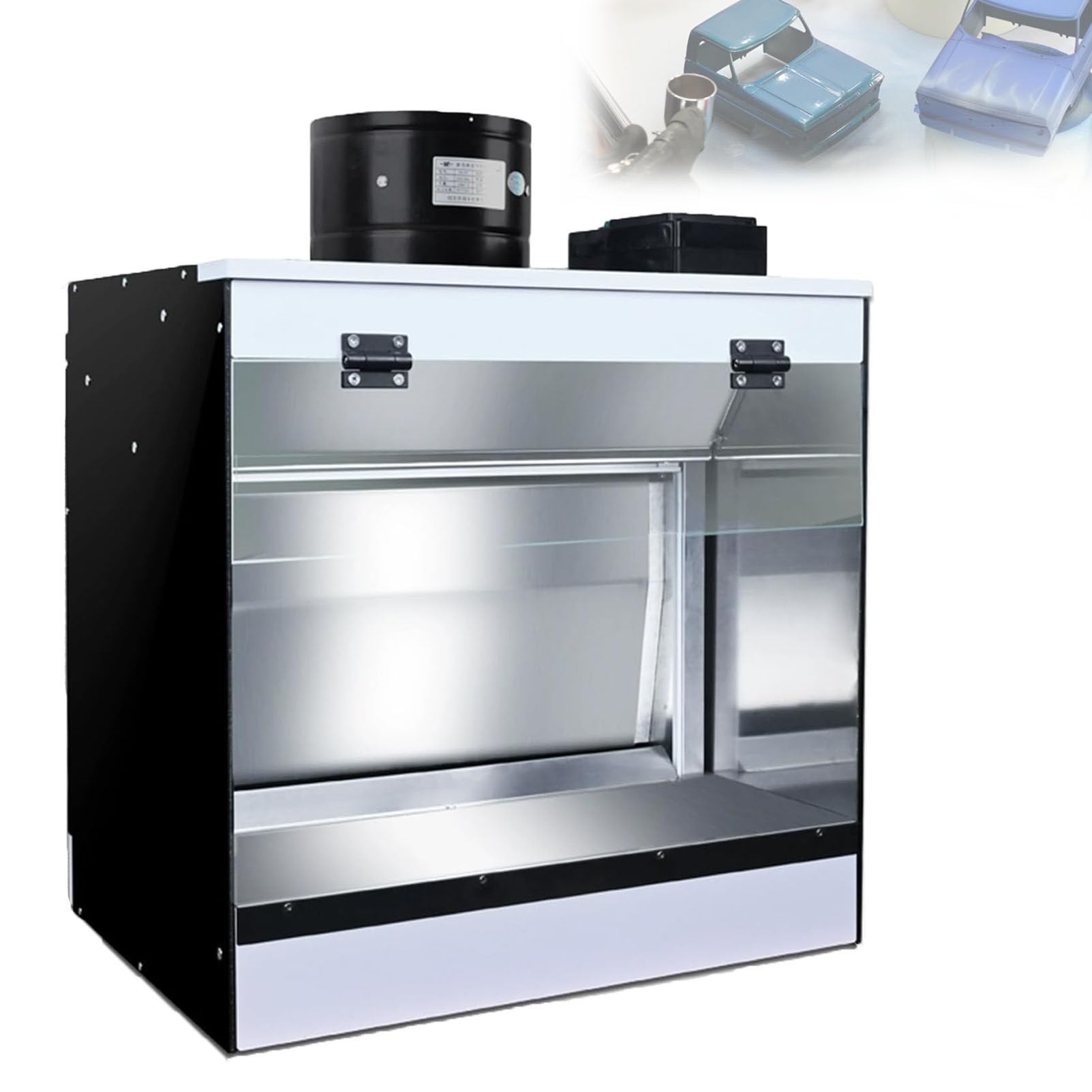 Pfps Professional Tabletop Paint Booth with Water Curtain and Exhaust System, 5500K LED Airbrush Spray Booth, for Art, Model Painting L