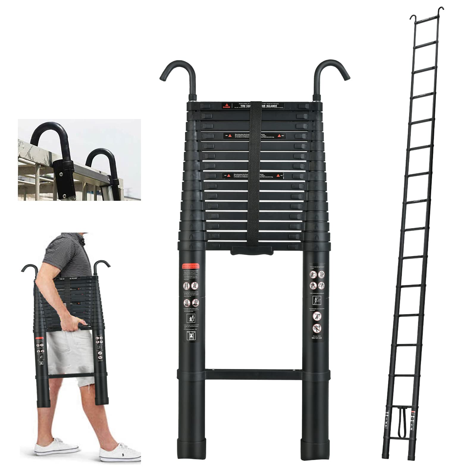 Buy Telescoping Ladder 20FT Ladder Roof Ladder Hooks 2.8 Inch, Detachable Hooks for Rv Ladder