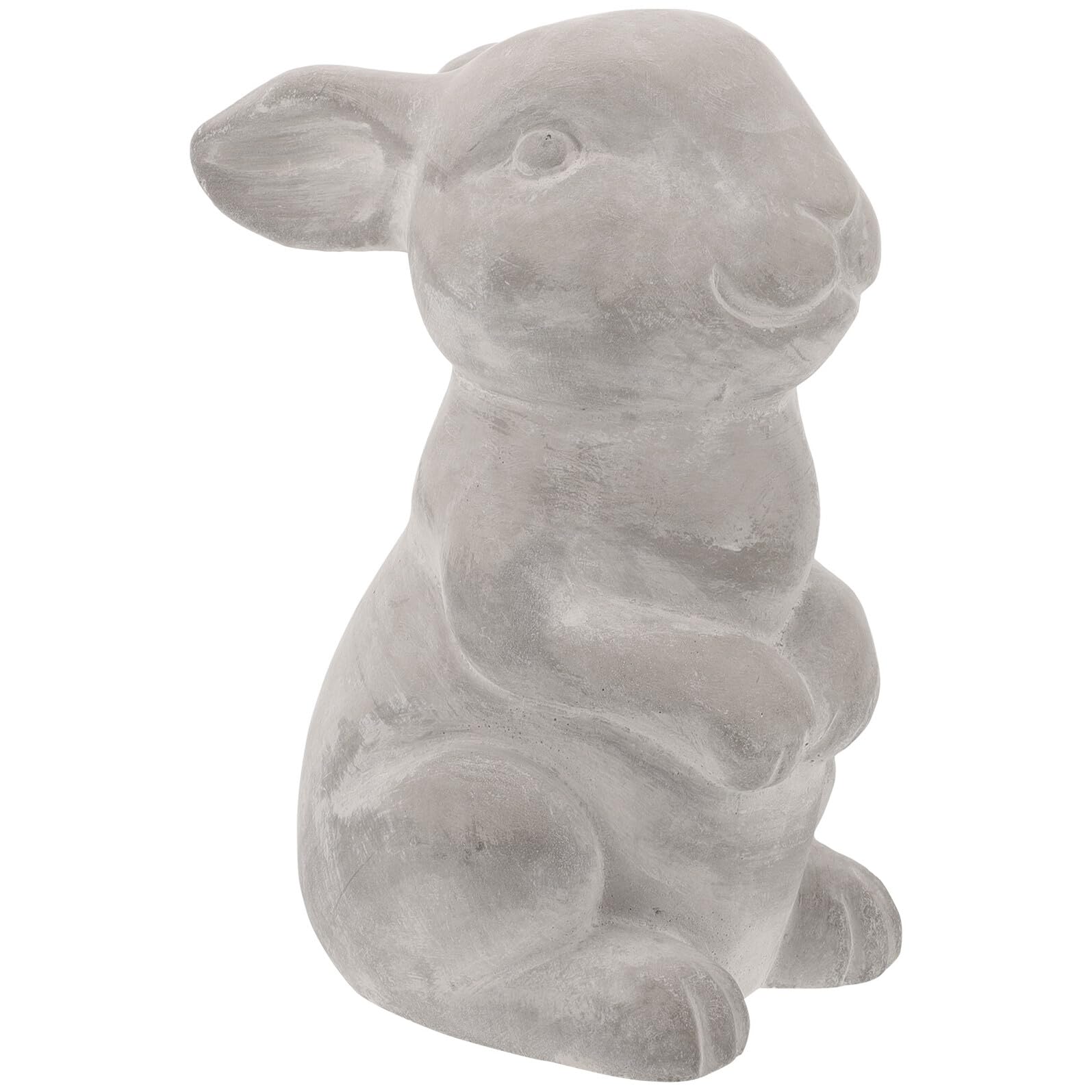 Lapin en ciment pour jardin VICASKY : statuette d'art résistante pour une terrasse élégante