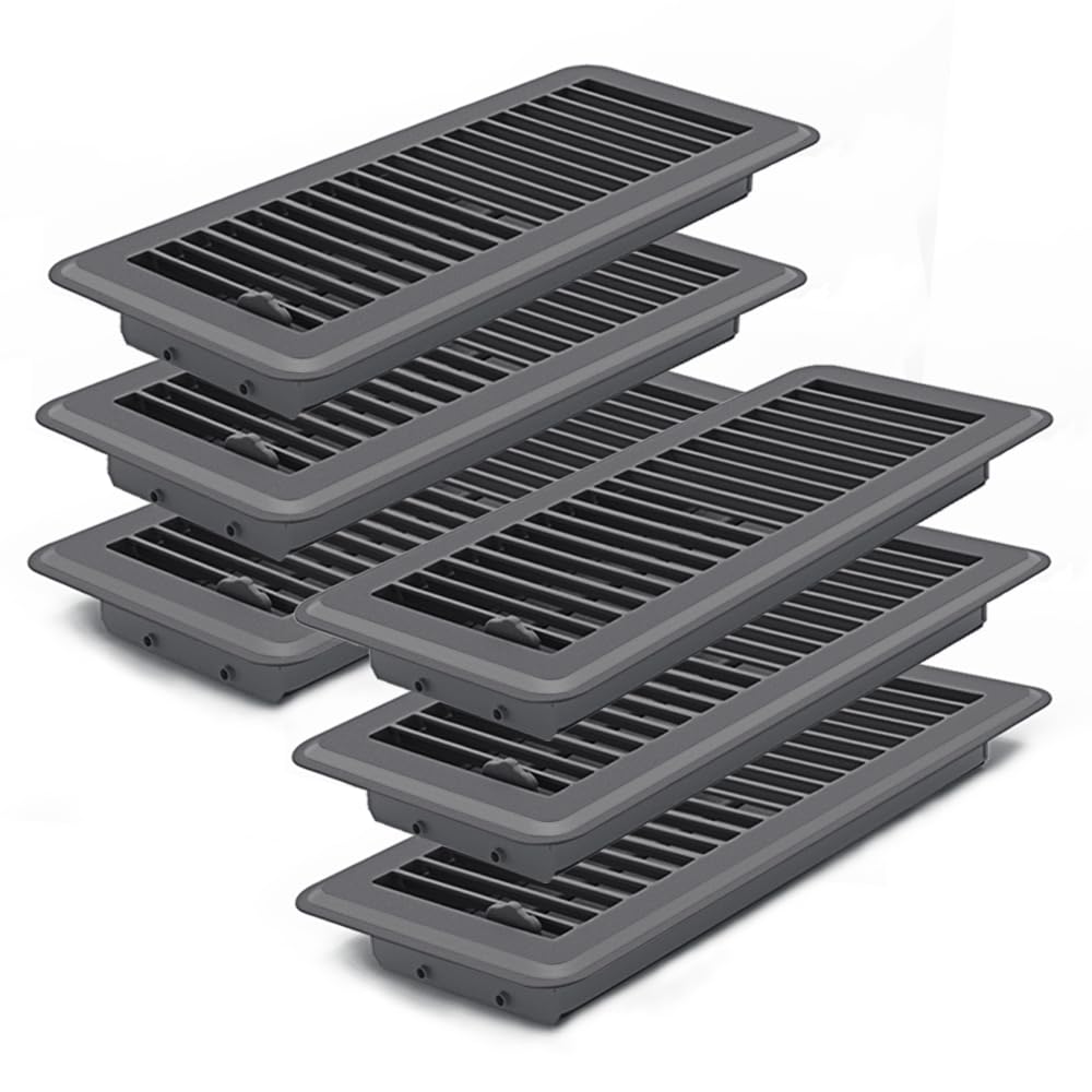 Grille d'aération de sol acier 10,2x30,5 cm FanGoFast pour stopper les pertes d'air