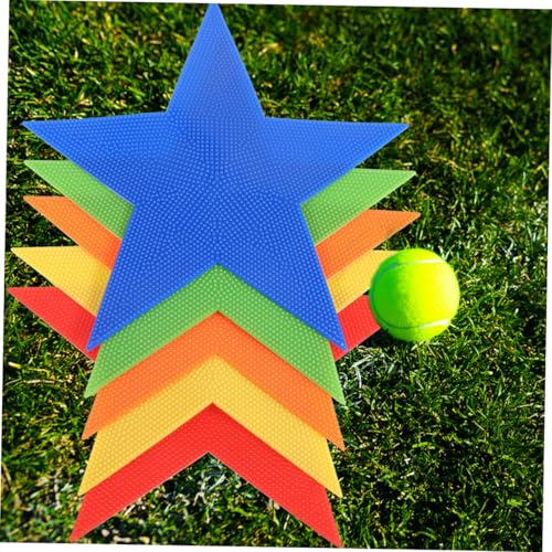 BESPORTBLE 10pcs Star Shaped Carpet Position Markers Agility Spots Marker Field Flat Cone for Kids Soccer Basketball Speed Training Outdoor Classroom4