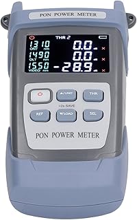 Optical Fiber Power Meter, Optic Cable Meter Digital Display Optic Cable PON Tester Testing Tool Set Kit