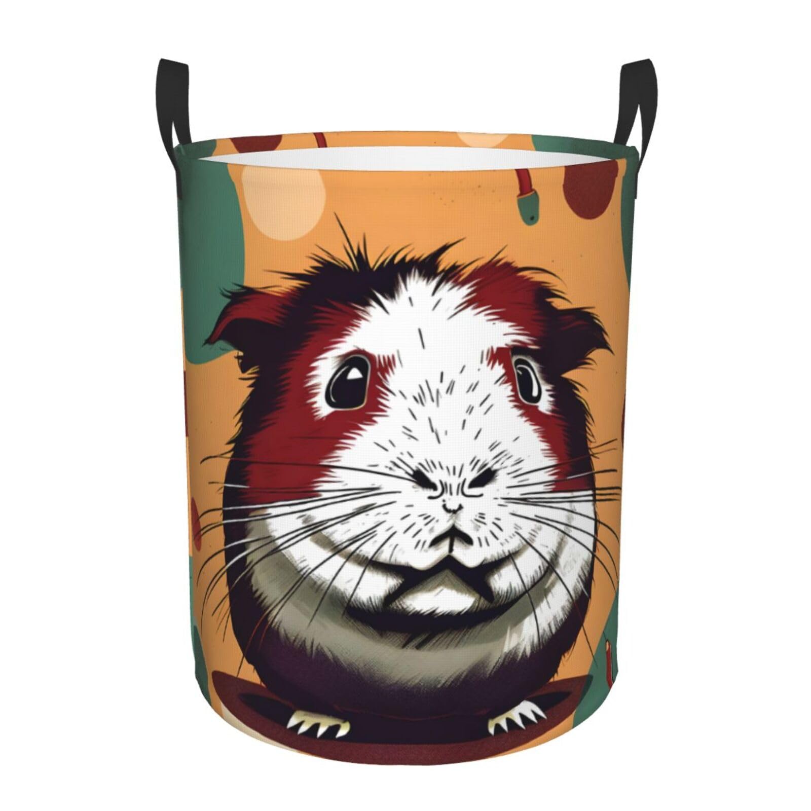M Collapsible Round Guinea Pig pattern Print Laundry Hamper