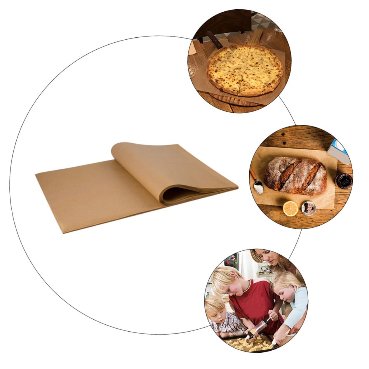 100pezzi Carta Da Forno Antiaderente Per Torte e Teglie Da Forno Di Resistenti All Olio Acqua Per Cucina e Barbecue