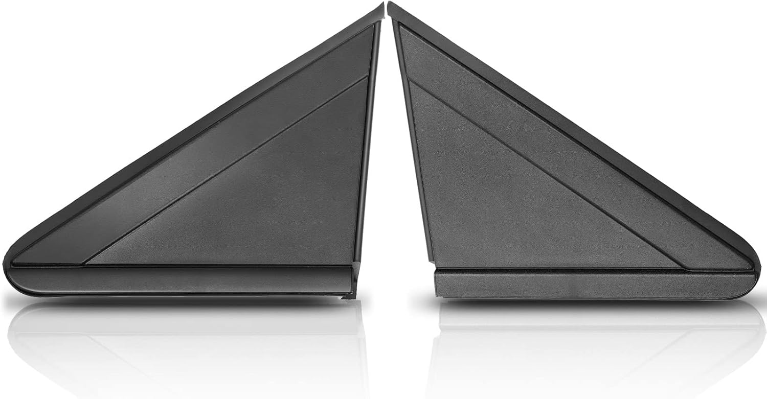 A-Premium Passenger & Driver Mirror Flag Applique Panel Compatible with Chrysler Town & Country 2008-2016 & Dodge Grand Caravan 2008-2020, Exterior Side View Mirror Triangle Trim, 2-PC Set