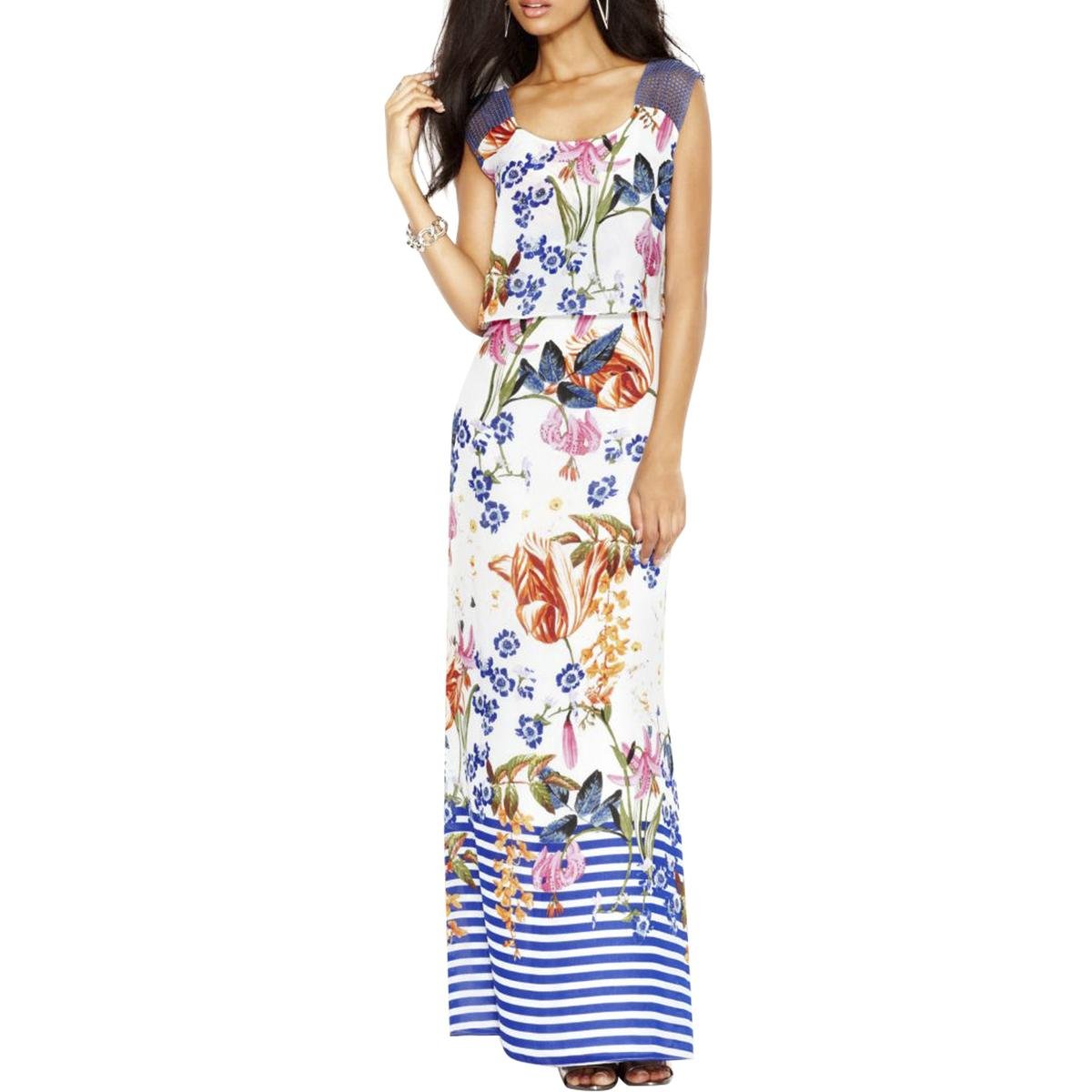 Jessica Simpson Women's Sleeveless Popover Printed Maxi Dress