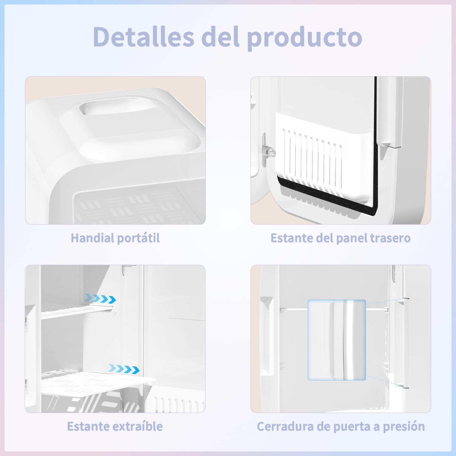 YASHE Mini Nevera para Dormitorio, Skincare Nevera con Espejo LED, Pequeña Nevera de 4L Portátil, Calentador y Enfriador Termoeléctrico 220V AC / 12V DC para Coche, Oficina, Dormitorio (blanca)