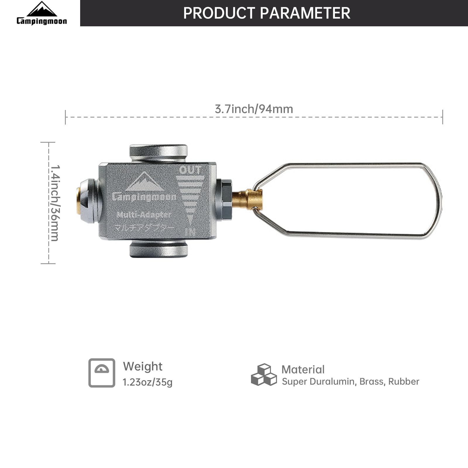 Campingmoon Z15 adapter do napełniania kanistrów gazowych, przenośny zewnętrzny zawór gazowy Lindal, zawór odpowietrzający kanister kempingowy