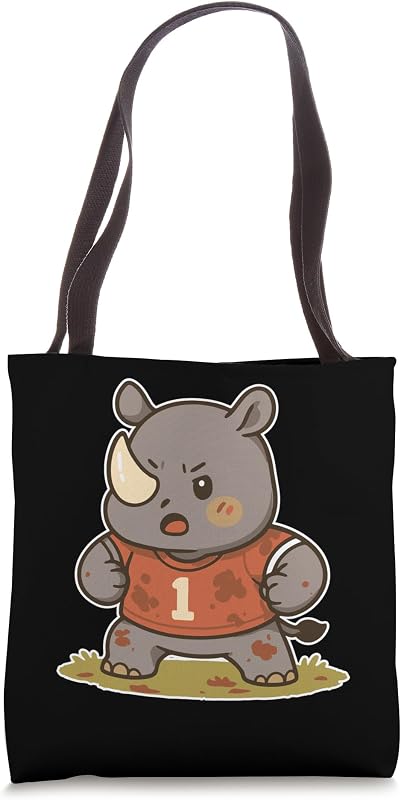 Rugby Rhino Player Jersey 1 Tote Bag