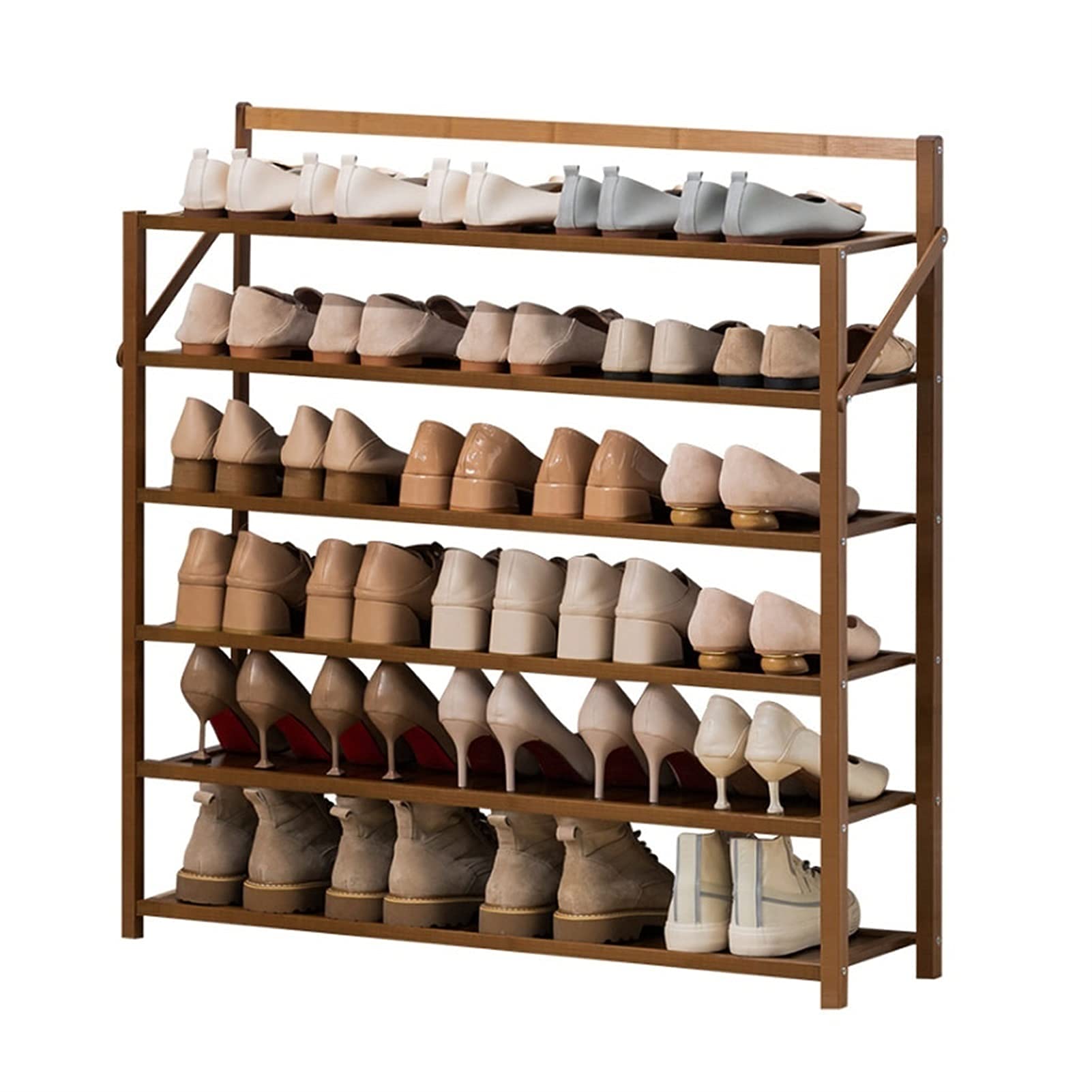 Étagère à chaussures en bambou robuste et pliable pour un gain de place