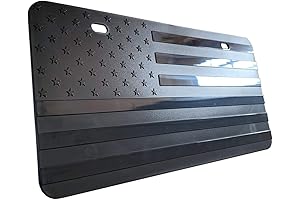 Embossed American Flag License Plate: Premium Patriotic USA Novelty