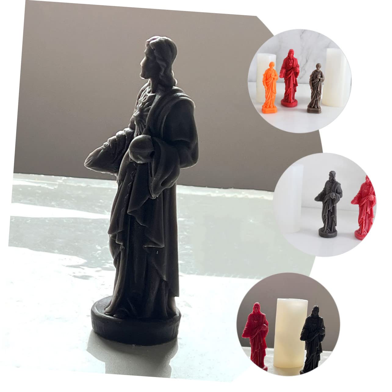Silikonform und Bequem zu Verwenden Hitzebeständig für Kerzen in Jesus Form und Seifenformen aus Gips und Beton für Selbstgemacht Kerzenherstellung
