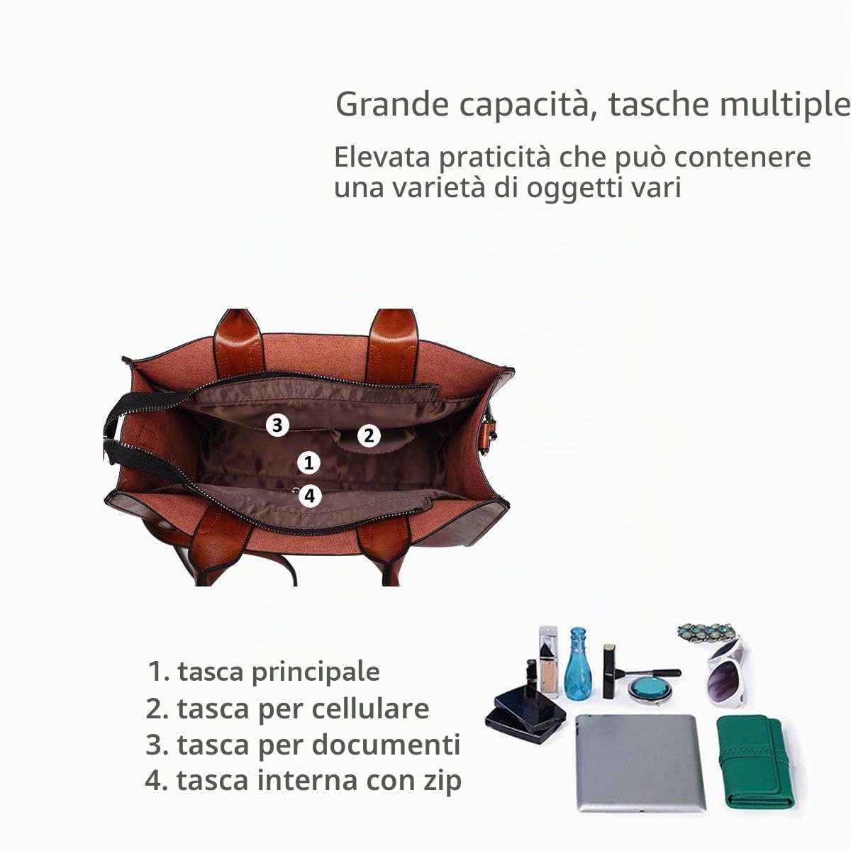 NICOLE&DORIS Moda Donna Borse a Tracolla Borse a Mano Borse a Tracolla Messenger Bag Crossbody Tote Durevole PU