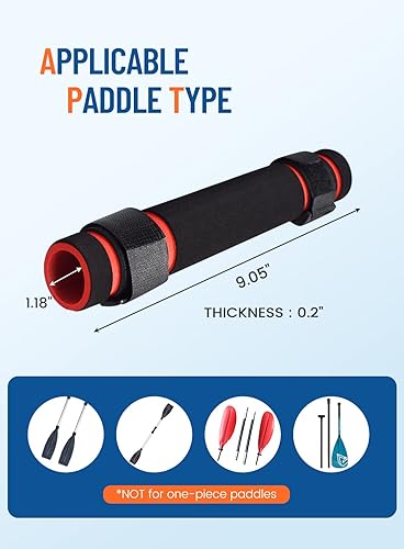 Miniatura 4 de Paquete de 2 empuñaduras de remo para kayak, empuñaduras suaves para kayak, agarre antideslizante para prevención de ampollas para kayak, barco,