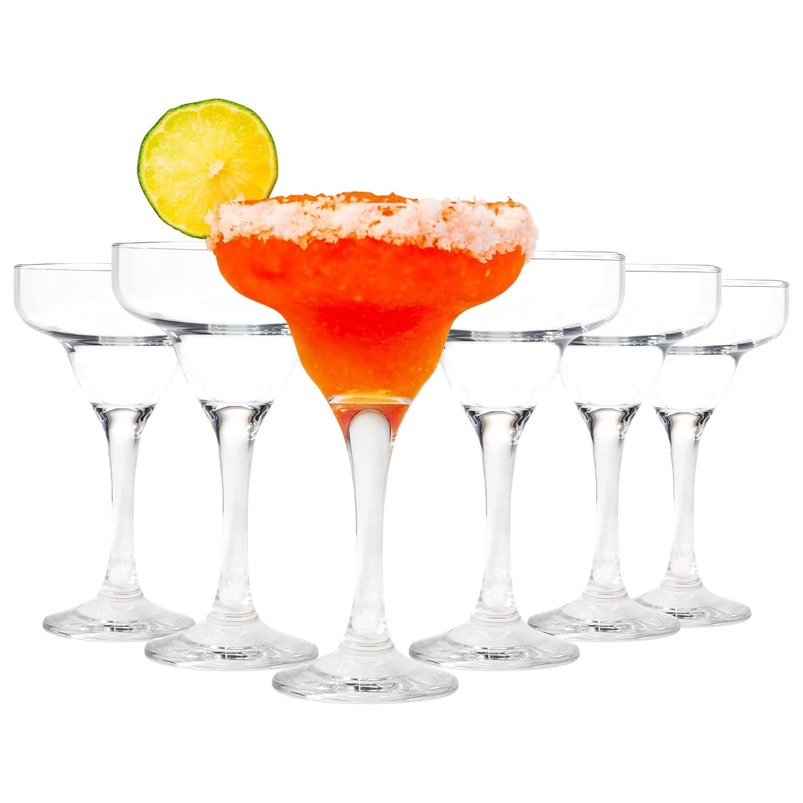 6 Pack Margarita Glasses, 285ml Clear Cocktail Glasses, Modern Martini Glasses for Margaritas, Cocktail, Drinks, Martini, Wine, Perfect for Party Birthday Wedding