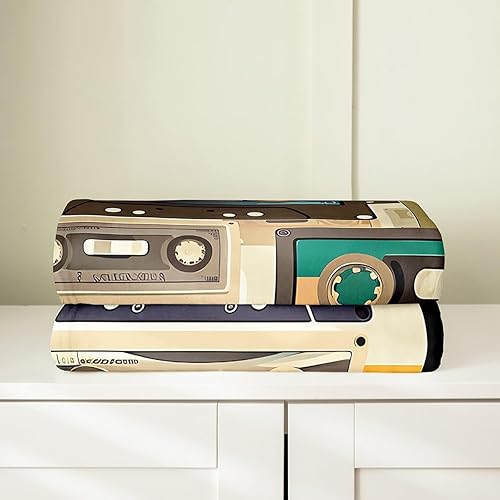 Miniatura 4 de jejeloiu Radio Boombox Print Plush Throw Blanket, for Kids Boys Girls Baby 30"x40" Retro Radio All Season,Bed Blanket Music Player Flannel Arts